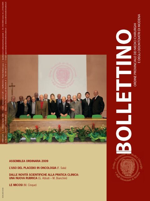Marzo - Aprile 2009 (pdf - 3 MB) - Ordine Provinciale dei Medici ...