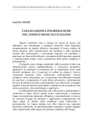 collocazioni e polirematiche nel lessico musicale italiano - Alphabit.net