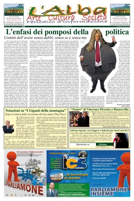 L'enfasi dei pomposi della politica - Periodico l'Alba