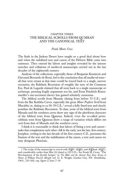 The Bible and the Dead Sea Scrolls: The ... - josephprestonkirk