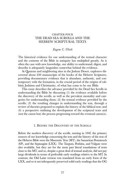 The Bible and the Dead Sea Scrolls: The ... - josephprestonkirk