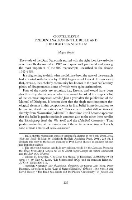 The Bible and the Dead Sea Scrolls: The ... - josephprestonkirk