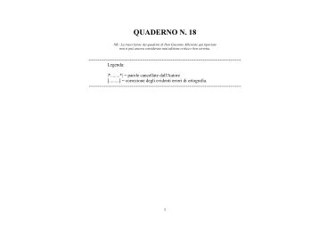 QUADERNO N. 18