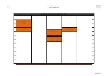 Stundenplan 6. Semester Sommersemester 2013 - TUM School of ...