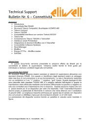 Technical Support Bulletin Nr. 6 – Connettività - Eliwell.It