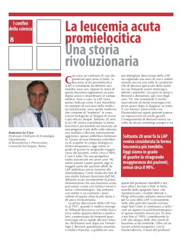 La leucemia acuta promielocitica Una storia rivoluzionaria - Ail