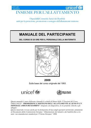INSIEME PER L'ALLATTAMENTO MANUALE DEL ... - Unicef