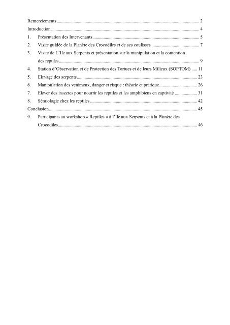 Compte Rendu sur la Conférence de Soigneurs Animaliers ... - AFSA