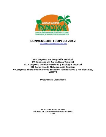 Descargar Programa General - Convención Trópico 2012