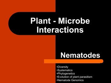 Plant - Microbe Interactions - CALS Networking Lab - University of ...