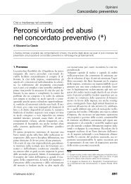 Percorsi virtuosi ed abusi nel concordato preventivo (*) - Ipsoa