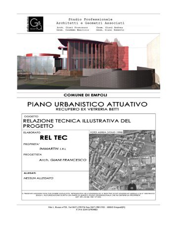Relazione tecnica illustrativa di progetto - Comune di Empoli