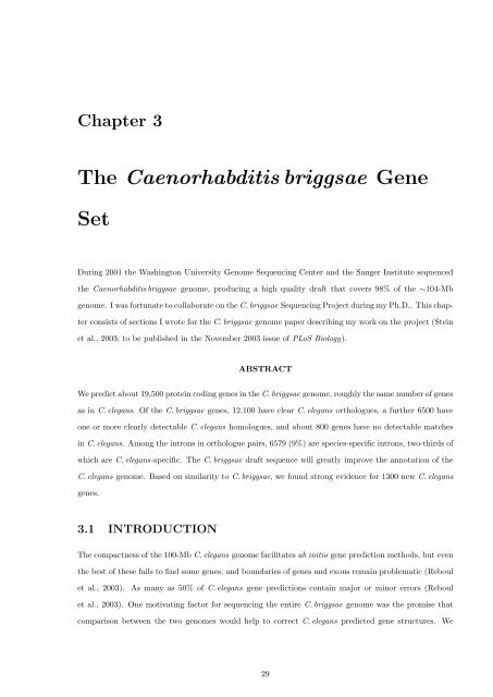 Evolution of the genomes of two nematodes in the ... - Ken Wolfe