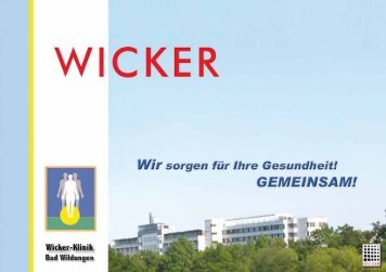 Wicker-Klinik, Haus-Broschüre - Wicker-Klinik Bad Wildungen