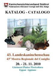 KATALOG - CATALOGO 43. Landeskaninchenschau - Widder-AG