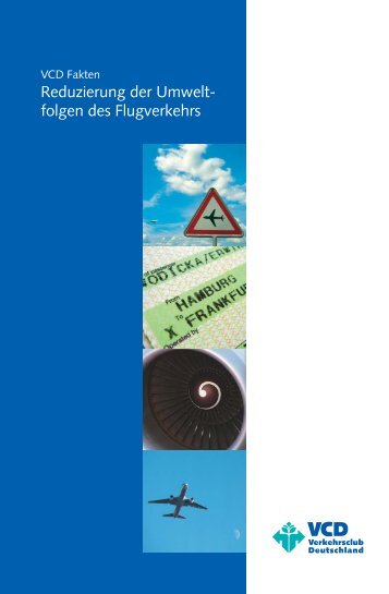 Reduzierung der Umweltfolgen des Flugverkehrs - VCD