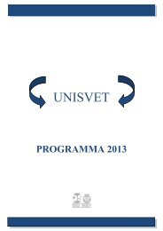 Programma 2013 - Unisvet