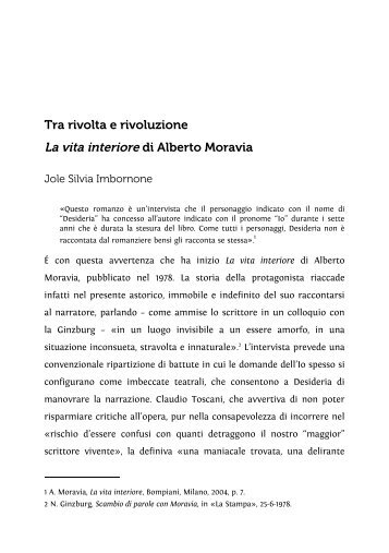 Tra rivolta e rivoluzione La vita interiore di Alberto Moravia