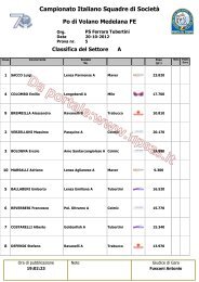 classifica settori 5 prova - Match Fishing Italia