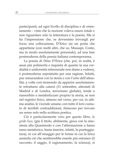 d'erice io grido luce - Sindacato Libero Scrittori Italiani