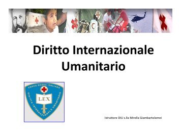 Introduzione al Diritto Internazionale Umanitario ... - Cri Fossombrone