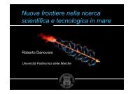 Presentazione della prolusione Prof. Roberto Danovaro - Università ...