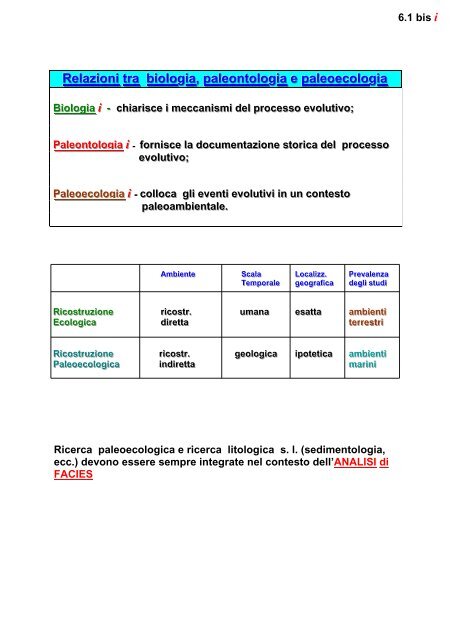 6.00 Paleoecologia - Scienze della terra