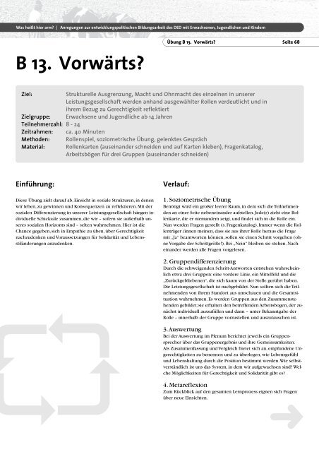 Was heißt hier arm? (pdf) - Bildung trifft Entwicklung