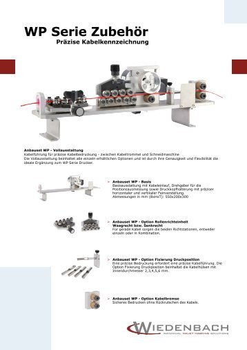 WP Serie Zubehör - Wiedenbach Apparatebau GmbH