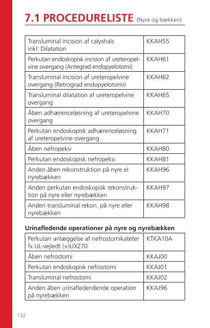 7.1 PROCEDURELIstE - Dansk Urologisk Selskab