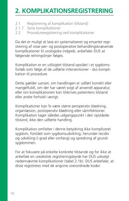 7.1 PROCEDURELIstE - Dansk Urologisk Selskab