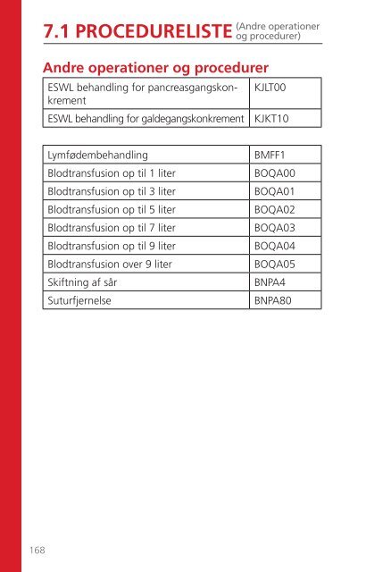 7.1 PROCEDURELIstE - Dansk Urologisk Selskab