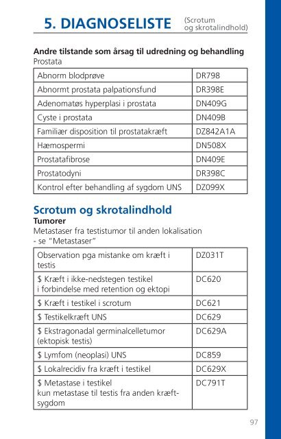 7.1 PROCEDURELIstE - Dansk Urologisk Selskab