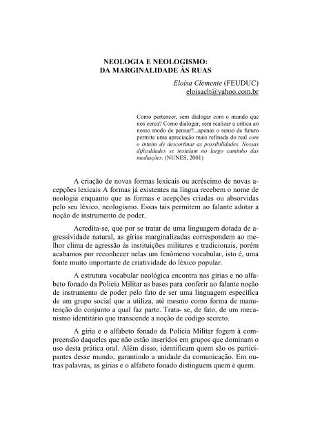 Gírias de detentos de sp, Redação História