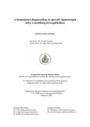 A kismedencei diagnosztikus és operatív laparoscopia helye a ...
