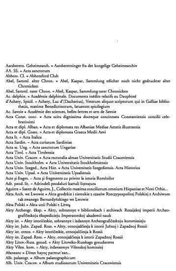Abkürzungen - Geschichtsquellen des deutschen Mittelalters ...