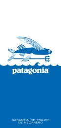 garantía de trajes de neopreno - Patagonia