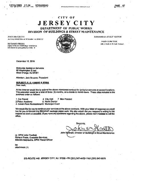 Year 2010 temporary budget to make available the ... - Jersey City