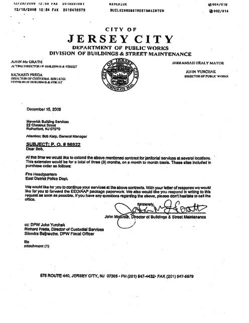 Year 2010 temporary budget to make available the ... - Jersey City