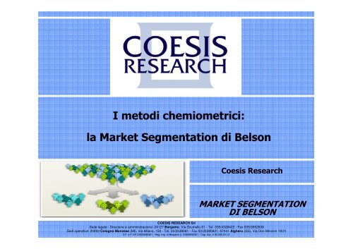 la Market Segmentation di Belson - Coesis Research