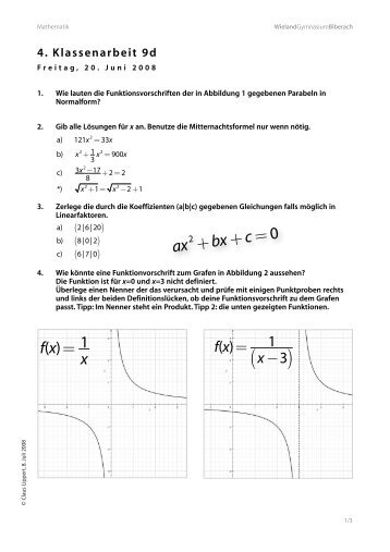 4 Klassenarbeit 9d.pdf - Wieland-Gymnasium Biberach