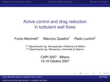 Active control and drag reduction in turbulent wall flows