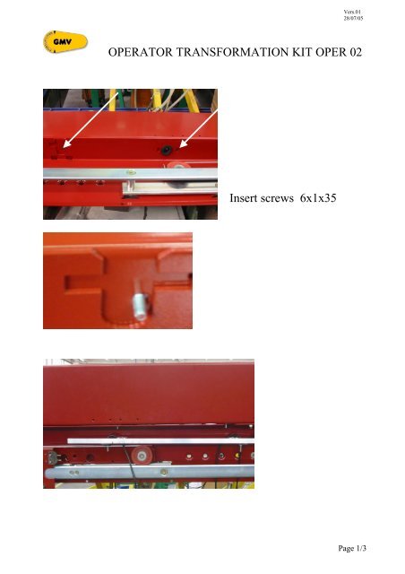 Kit modifica oper02 R354R368 EN - G.m.v.