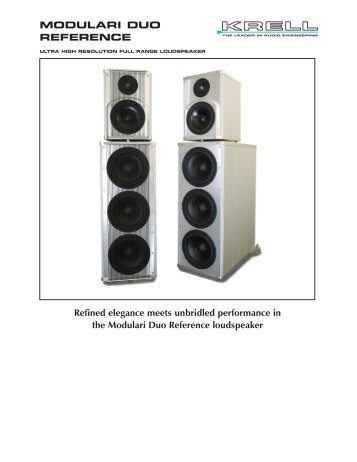 modulari duo reference - Krell Industries