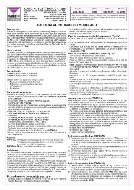 BARRIERA ALL'INFRAROSSO MODULATO - ACD Diffusion