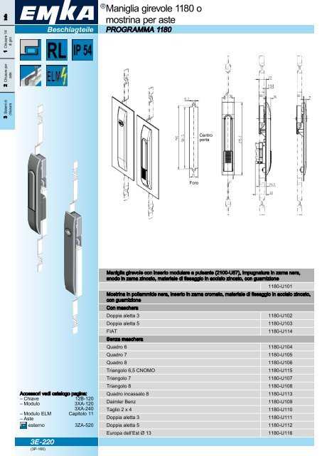 Sistemi di chiusura modulari - Catalogo generale - 2011 - EMKA ...