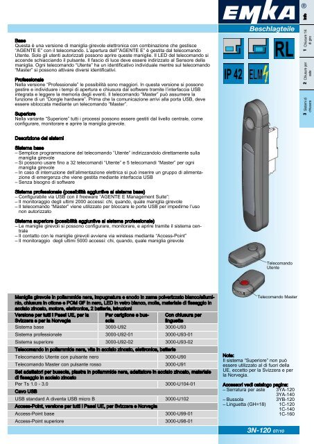 Sistemi di chiusura modulari - Catalogo generale - 2011 - EMKA ...