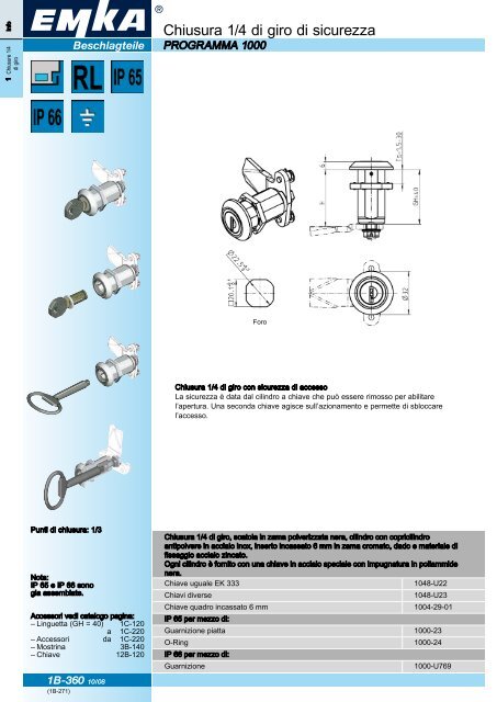 Sistemi di chiusura modulari - Catalogo generale - 2011 - EMKA ...