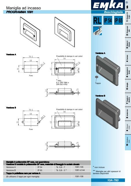 Sistemi di chiusura modulari - Catalogo generale - 2011 - EMKA ...