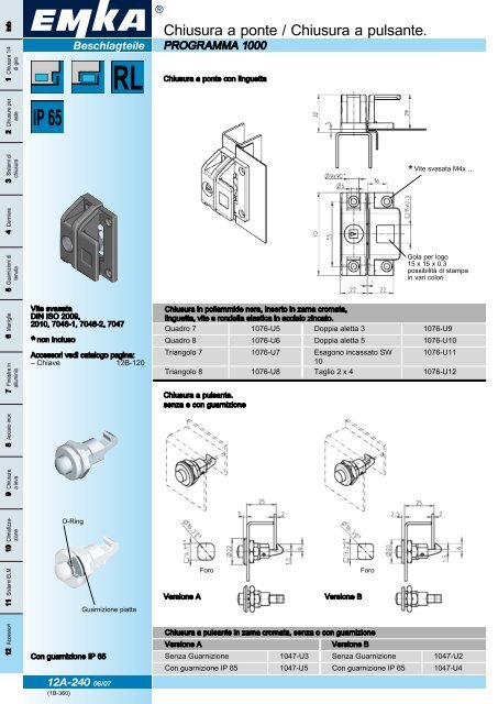 Sistemi di chiusura modulari - Catalogo generale - 2011 - EMKA ...